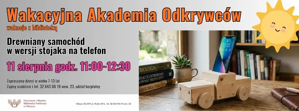 DREWNIANY SAMOCHÓD STOJAK NA TELEFON