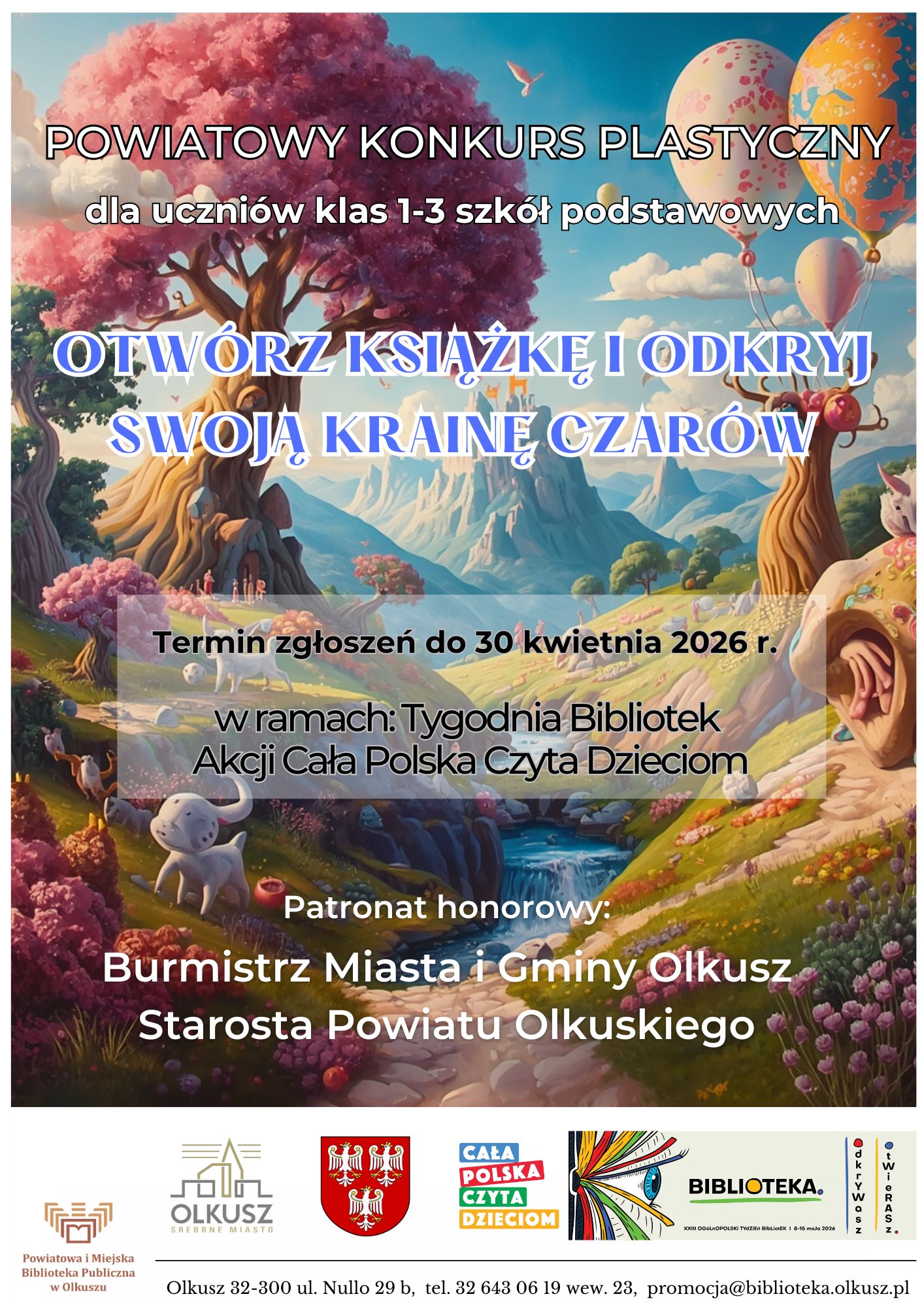 OTWÓRZ KSIĄŻKĘ I ODKRYJ SWOJĄ KRAINĘ CZARÓW - KONKURS PLASTYCZNY